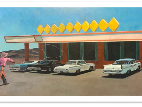 Roping the Remuda - 34" x 19" Print